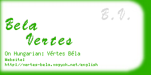 bela vertes business card